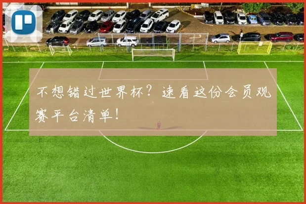 不想错过世界杯?速看这份会员观赛平台清单!
