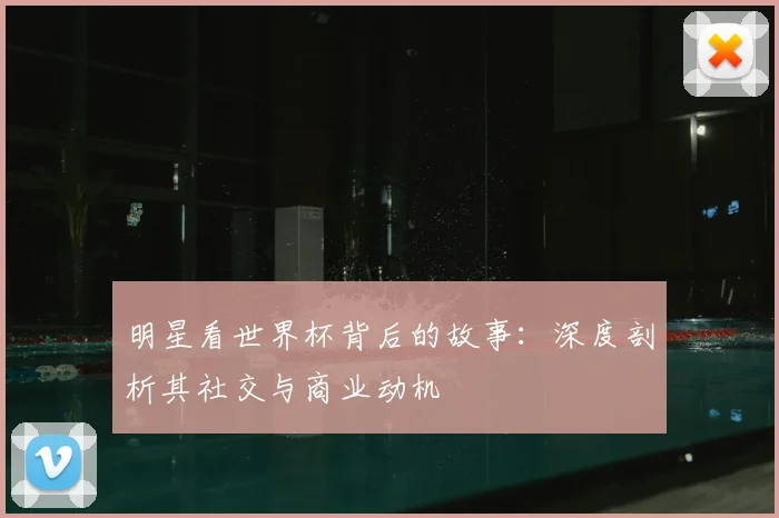 明星看世界杯背后的故事：深度剖析其社交与商业动机